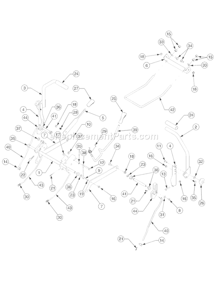 Page C Diagram and Parts List for RZT-42 17AA554G755 2006 Yard Man Lawn Mower